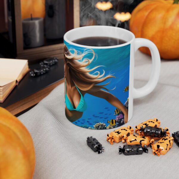 Ocean Paradise Ceramic Mug, Beach Lover Gift, Nature Lover Mug, Swimming Enthusiast Cup, Summer Vibes Drinkware - Image 5