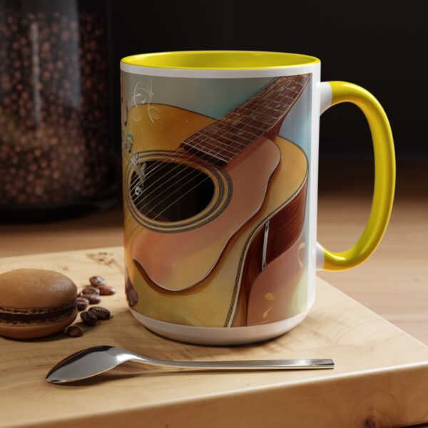 Musical Guitar Accent Coffee Mug - Perfect Gift for Music Lovers, Art Decor, Coffee Fans, Birthday Gift, Home & Kitchen - Image 59