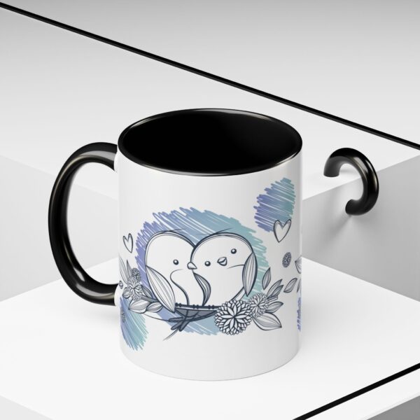 Whimsical Birds Coffee Mug, Cute Couples Gift, Love Mug for Her, Floral Tea Cup, Cozy Home Decor - Image 10