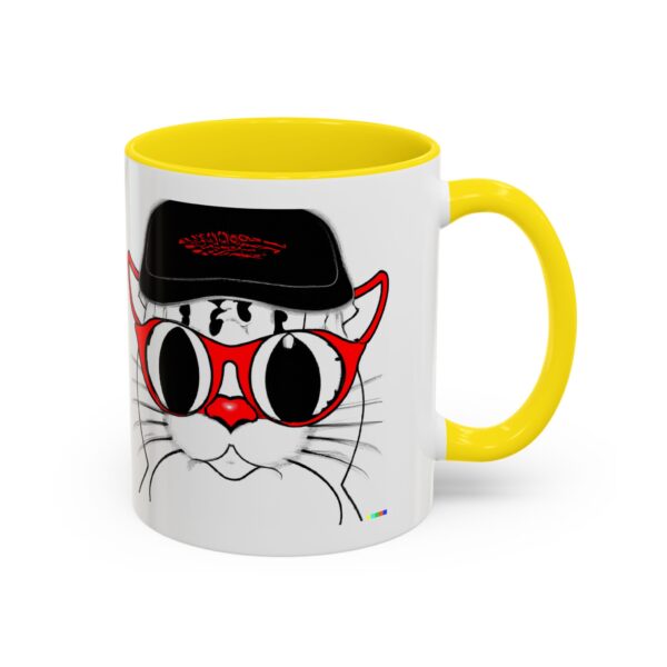 Cool Cat Accent Coffee Mug, Fun Cat Lover Gift, Unique Cat Art Mug, Coffee Lover Gift, Pet Owner Accessory, Quirky Home Decor - Image 53