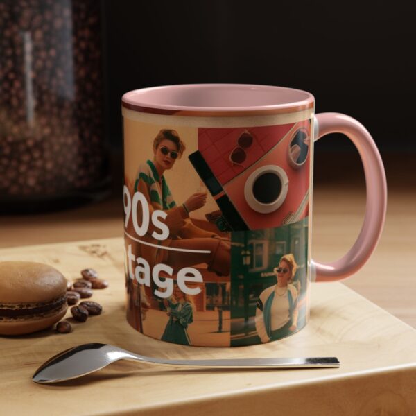 1990s Vintage Accent Coffee Mug - Retro Vibe, Perfect Gift for Nostalgia Lovers, Ideal for Home or Office, Trendy Mug - Image 14