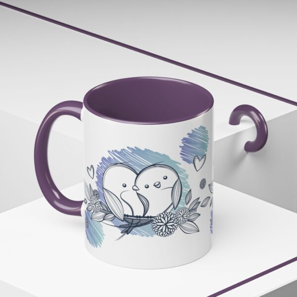Whimsical Birds Coffee Mug, Cute Couples Gift, Love Mug for Her, Floral Tea Cup, Cozy Home Decor - Image 52