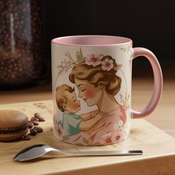 Vintage Floral Mother's Day Coffee Mug, Perfect Gift for Mom, Cute Mama and Baby Design, 11oz and 15oz Options, Mother's Day Gift, Coffee - Image 14