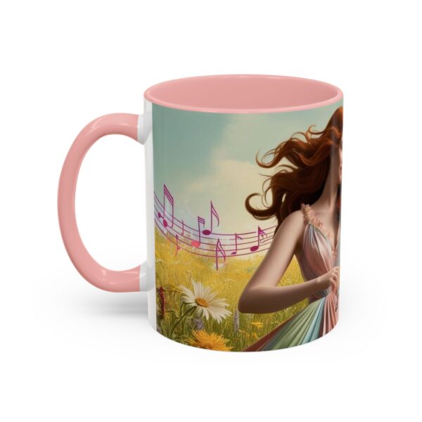 Musical Nature Scene Coffee Mug, Perfect Gift for Musicians, Birthday, Garden Lovers, Relaxation, Floral Art, Home Decor - Image 4