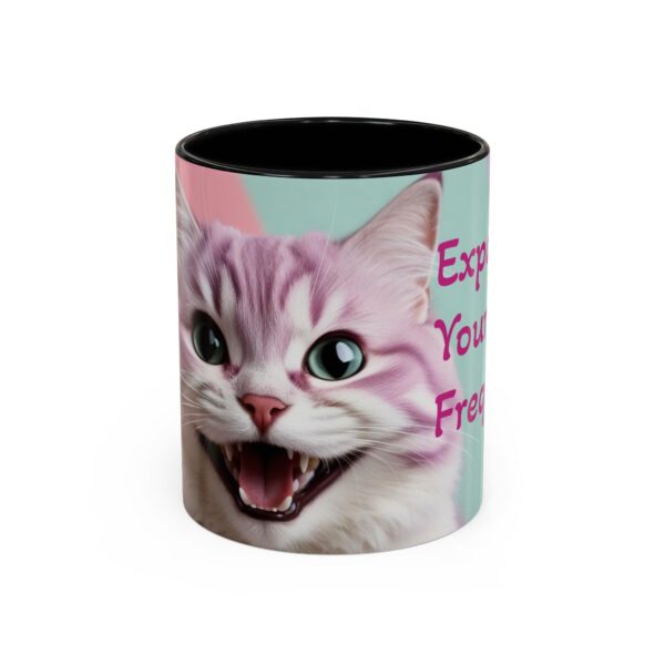 Cat Lover's Accent Coffee Mug - Expand Your Frequency, Cute Cat Mug, Gift for Cat Lovers, Fun Mug for Friends, Unique Drinkware - Image 6