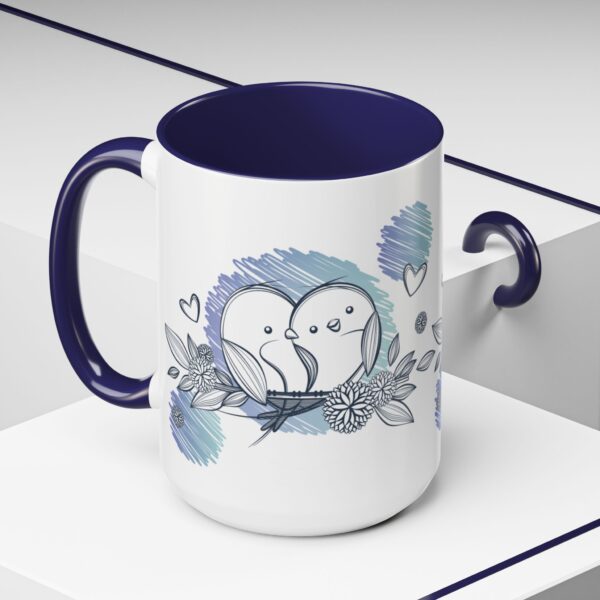 Whimsical Birds Coffee Mug, Cute Couples Gift, Love Mug for Her, Floral Tea Cup, Cozy Home Decor - Image 34