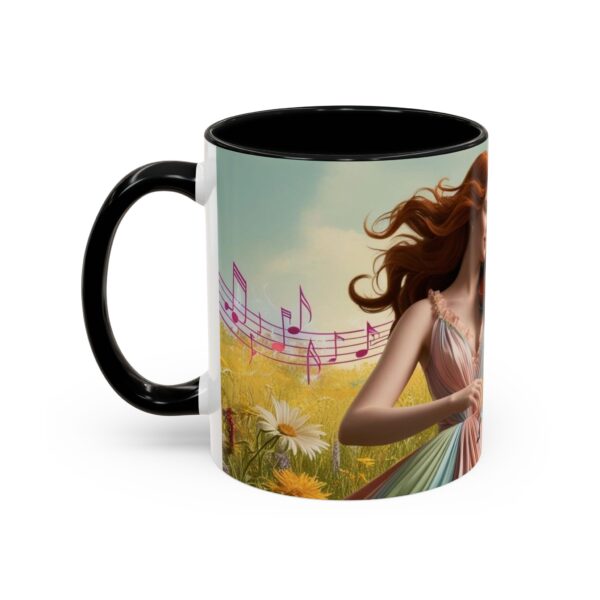 Musical Nature Scene Coffee Mug, Perfect Gift for Musicians, Birthday, Garden Lovers, Relaxation, Floral Art, Home Decor - Image 8
