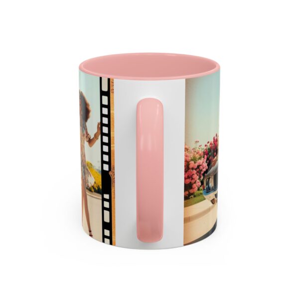 Retro Floral Accent Coffee Mug - Vintage Car Design, Fun Gift for Car Lovers, Floral Mug, Unique Coffee Cup, 11oz & 15oz - Image 13