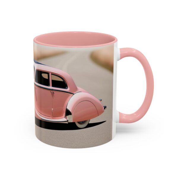 Vintage Pink Car Coffee Mug | Retro Auto Lover Gift, Steampunk Mug, Cute Car Decor, Car Enthusiast Present, Pink Vintage Decor - Image 12