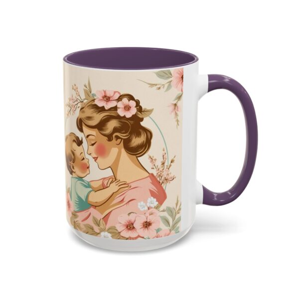 Vintage Floral Mother's Day Coffee Mug, Perfect Gift for Mom, Cute Mama and Baby Design, 11oz and 15oz Options, Mother's Day Gift, Coffee - Image 63