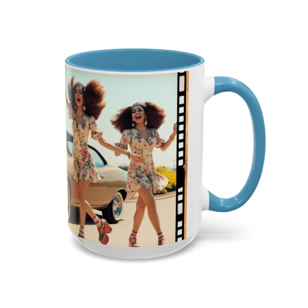 Retro Floral Accent Coffee Mug - Vintage Car Design, Fun Gift for Car Lovers, Floral Mug, Unique Coffee Cup, 11oz & 15oz - Image 43