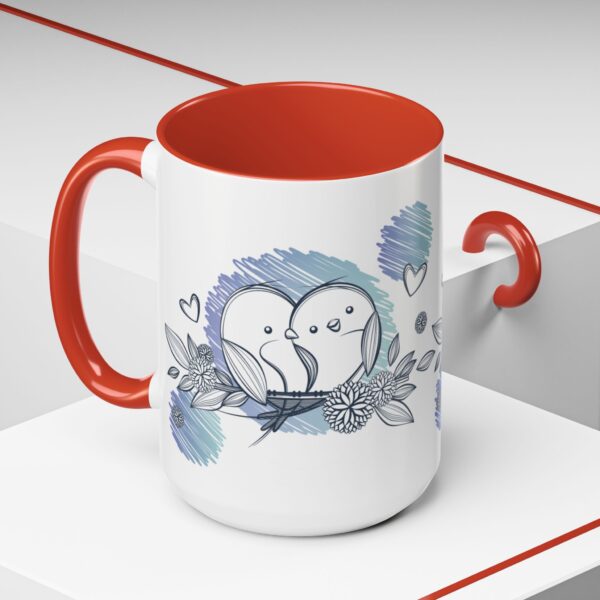 Whimsical Birds Coffee Mug, Cute Couples Gift, Love Mug for Her, Floral Tea Cup, Cozy Home Decor - Image 39