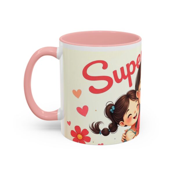 Super Mom Accent Coffee Mug - Perfect Gift for Mother's Day, Birthdays, Moms, Family Gatherings, Coffee Lovers - Image 4
