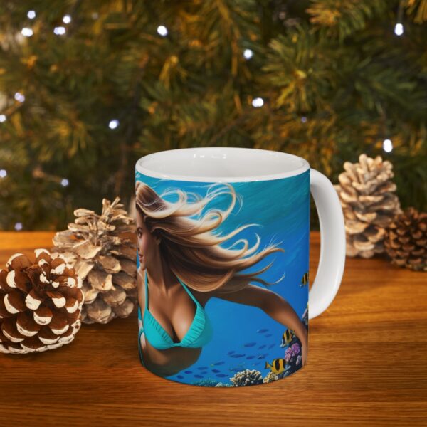 Ocean Paradise Ceramic Mug, Beach Lover Gift, Nature Lover Mug, Swimming Enthusiast Cup, Summer Vibes Drinkware - Image 8