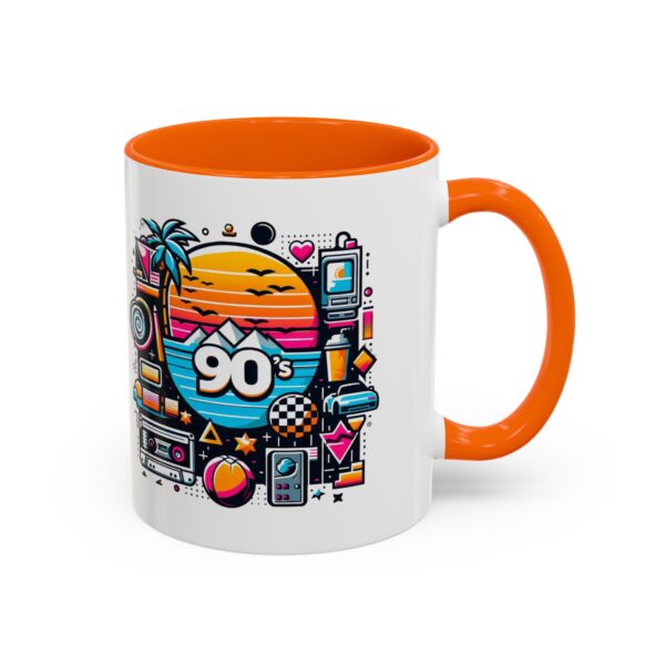 Retro 90's Accent Coffee Mug | Vintage Style, Perfect Gift for Nostalgia Lovers, Ideal for Home & Office, Daily Use - Image 52