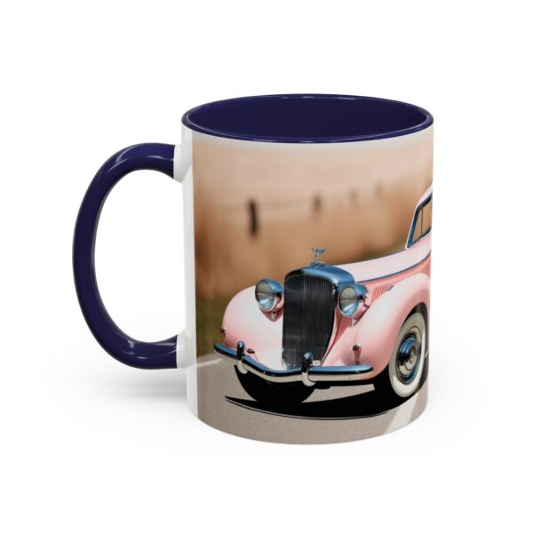 Vintage Pink Car Coffee Mug | Retro Auto Lover Gift, Steampunk Mug, Cute Car Decor, Car Enthusiast Present, Pink Vintage Decor - Image 8