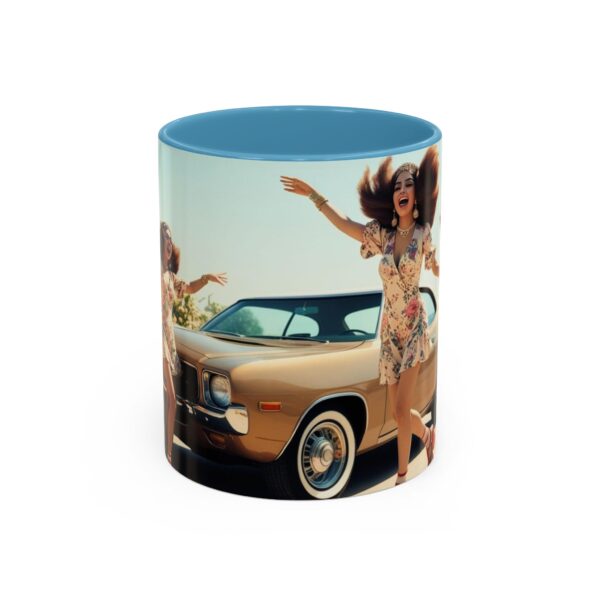 Retro Floral Accent Coffee Mug - Vintage Car Design, Fun Gift for Car Lovers, Floral Mug, Unique Coffee Cup, 11oz & 15oz - Image 37