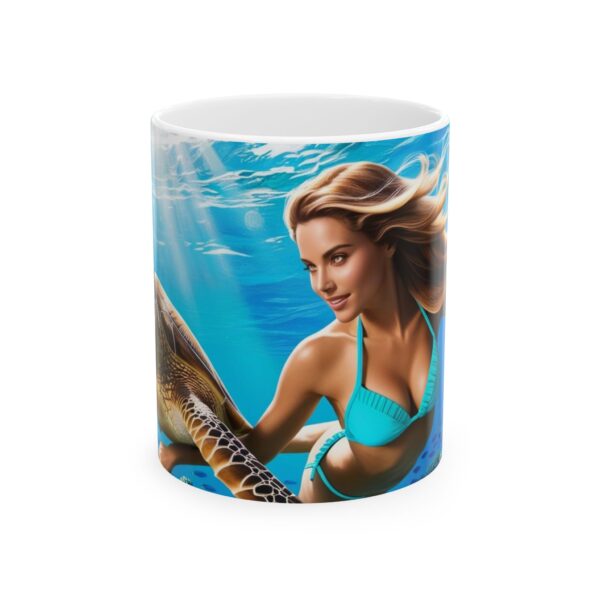 Ocean Paradise Ceramic Mug, Beach Lover Gift, Nature Lover Mug, Swimming Enthusiast Cup, Summer Vibes Drinkware - Image 2