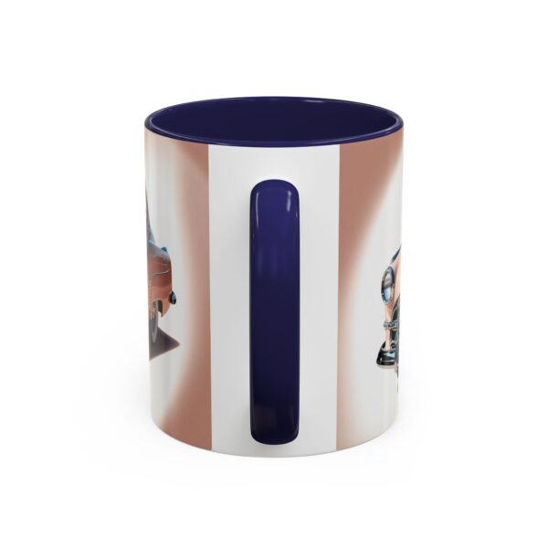 Vintage Car Accent Coffee Mug, Retro Automobile Gift, Classic Car Lover Mug, Unique Office Mug, 15oz Drinking Cup - Image 8