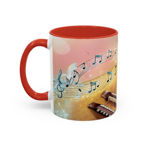 Musical Guitar Accent Coffee Mug - Perfect Gift for Music Lovers, Art Decor, Coffee Fans, Birthday Gift, Home & Kitchen - Image 9
