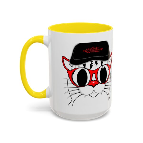 Cool Cat Accent Coffee Mug, Fun Cat Lover Gift, Unique Cat Art Mug, Coffee Lover Gift, Pet Owner Accessory, Quirky Home Decor - Image 66