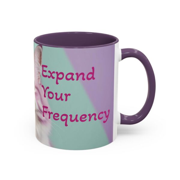 Cat Lover's Accent Coffee Mug - Expand Your Frequency, Cute Cat Mug, Gift for Cat Lovers, Fun Mug for Friends, Unique Drinkware - Image 3