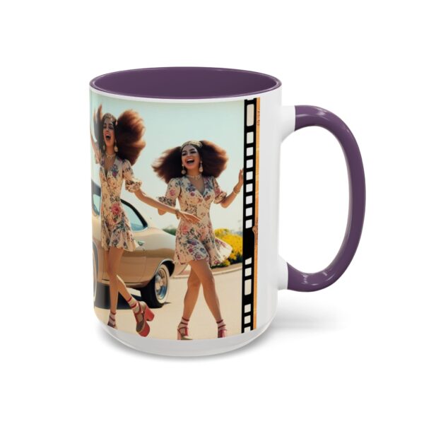 Retro Floral Accent Coffee Mug - Vintage Car Design, Fun Gift for Car Lovers, Floral Mug, Unique Coffee Cup, 11oz & 15oz - Image 66