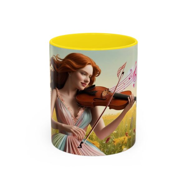 Musical Nature Scene Coffee Mug, Perfect Gift for Musicians, Birthday, Garden Lovers, Relaxation, Floral Art, Home Decor - Image 54