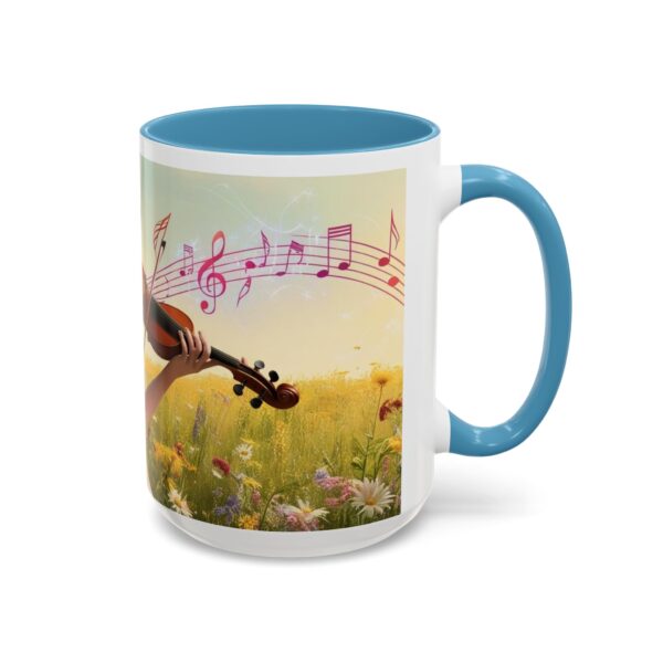 Musical Nature Scene Coffee Mug, Perfect Gift for Musicians, Birthday, Garden Lovers, Relaxation, Floral Art, Home Decor - Image 43