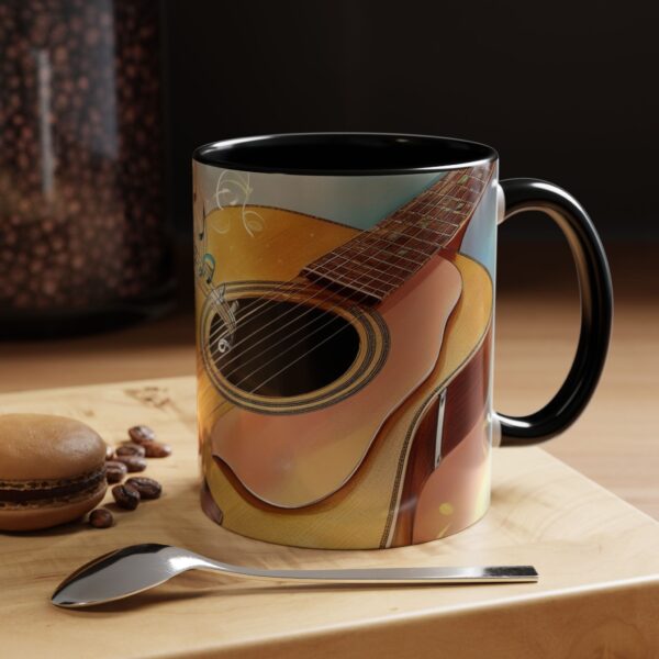 Musical Guitar Accent Coffee Mug - Perfect Gift for Music Lovers, Art Decor, Coffee Fans, Birthday Gift, Home & Kitchen - Image 6