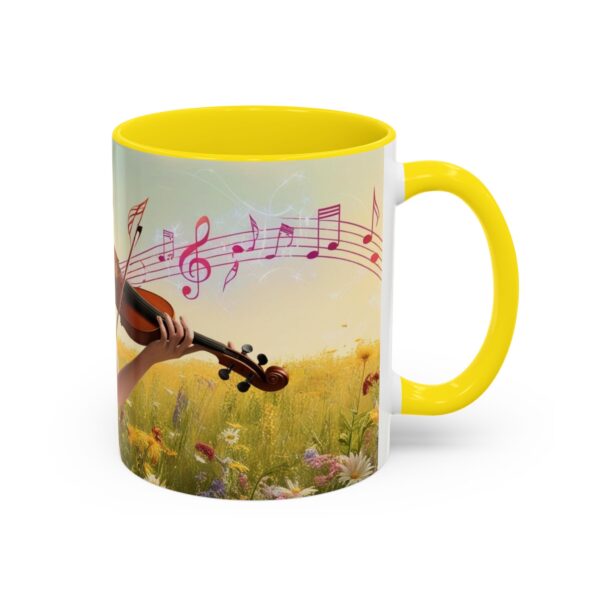 Musical Nature Scene Coffee Mug, Perfect Gift for Musicians, Birthday, Garden Lovers, Relaxation, Floral Art, Home Decor - Image 55