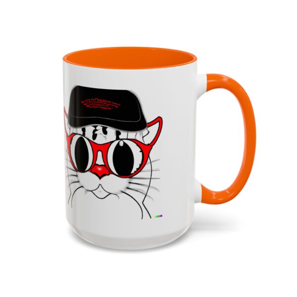 Cool Cat Accent Coffee Mug, Fun Cat Lover Gift, Unique Cat Art Mug, Coffee Lover Gift, Pet Owner Accessory, Quirky Home Decor - Image 57