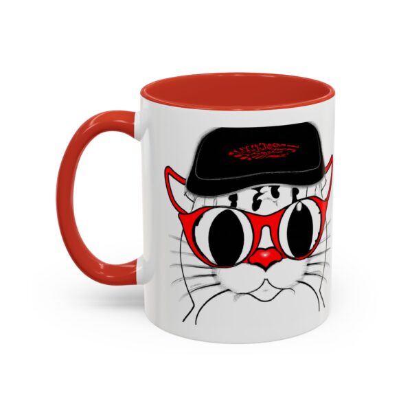 Cool Cat Accent Coffee Mug, Fun Cat Lover Gift, Unique Cat Art Mug, Coffee Lover Gift, Pet Owner Accessory, Quirky Home Decor - Image 21