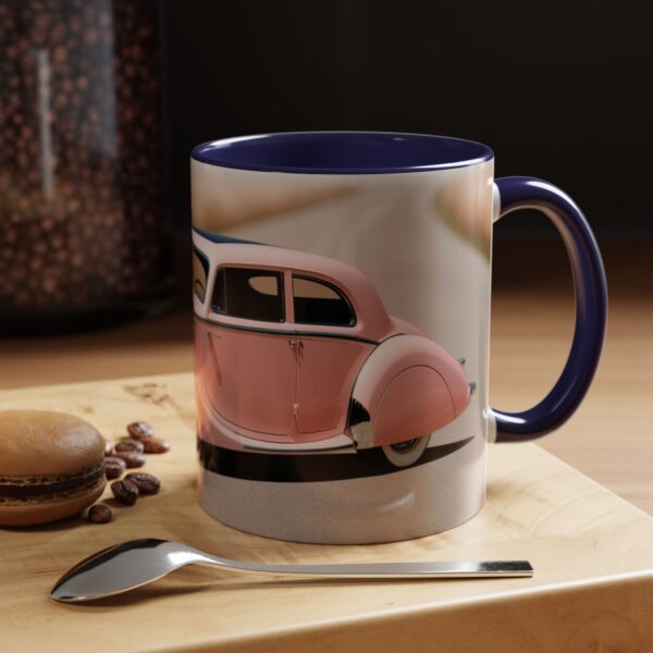 Vintage Pink Car Coffee Mug | Retro Auto Lover Gift, Steampunk Mug, Cute Car Decor, Car Enthusiast Present, Pink Vintage Decor - Image 10