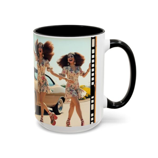 Retro Floral Accent Coffee Mug - Vintage Car Design, Fun Gift for Car Lovers, Floral Mug, Unique Coffee Cup, 11oz & 15oz - Image 21