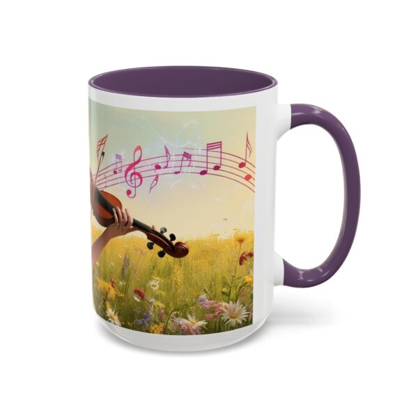 Musical Nature Scene Coffee Mug, Perfect Gift for Musicians, Birthday, Garden Lovers, Relaxation, Floral Art, Home Decor - Image 63