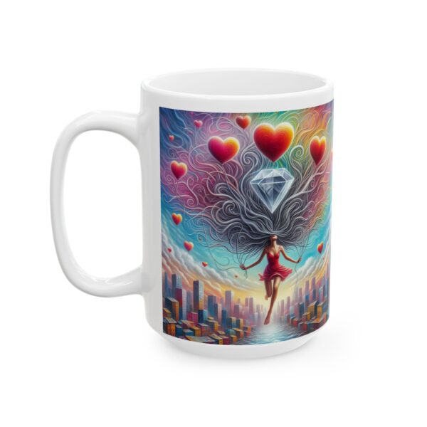 Colorful Love City Ceramic Mug, Heart Art, Coffee Mug, Gift for Her, Romantic Atmosphere, Home Decor,  11oz 15oz - Image 10