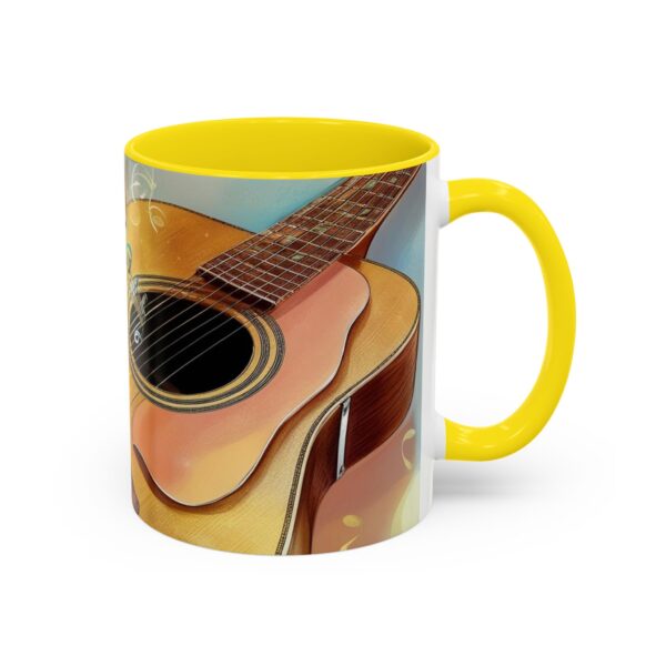 Musical Guitar Accent Coffee Mug - Perfect Gift for Music Lovers, Art Decor, Coffee Fans, Birthday Gift, Home & Kitchen - Image 44