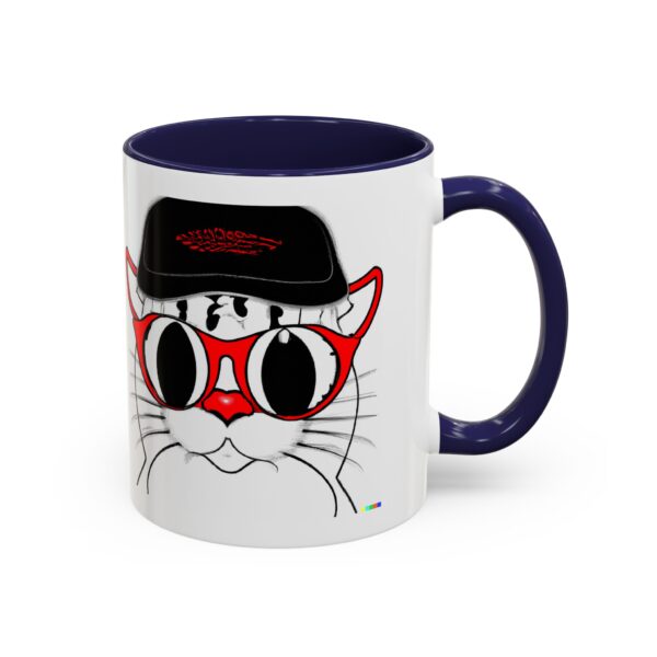 Cool Cat Accent Coffee Mug, Fun Cat Lover Gift, Unique Cat Art Mug, Coffee Lover Gift, Pet Owner Accessory, Quirky Home Decor - Image 11