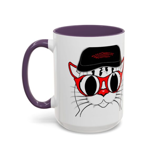 Cool Cat Accent Coffee Mug, Fun Cat Lover Gift, Unique Cat Art Mug, Coffee Lover Gift, Pet Owner Accessory, Quirky Home Decor - Image 62