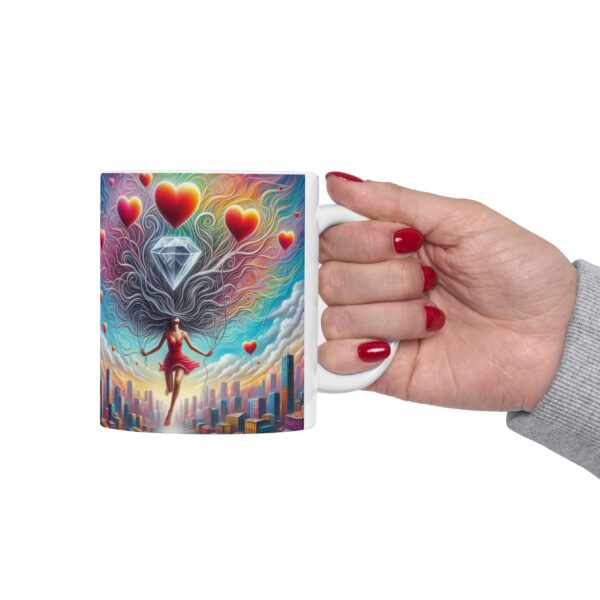 Colorful Love City Ceramic Mug, Heart Art, Coffee Mug, Gift for Her, Romantic Atmosphere, Home Decor,  11oz 15oz - Image 7