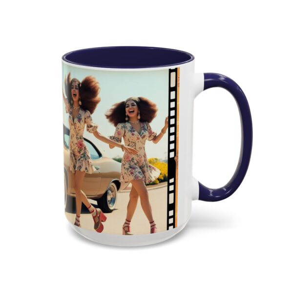 Retro Floral Accent Coffee Mug - Vintage Car Design, Fun Gift for Car Lovers, Floral Mug, Unique Coffee Cup, 11oz & 15oz - Image 25