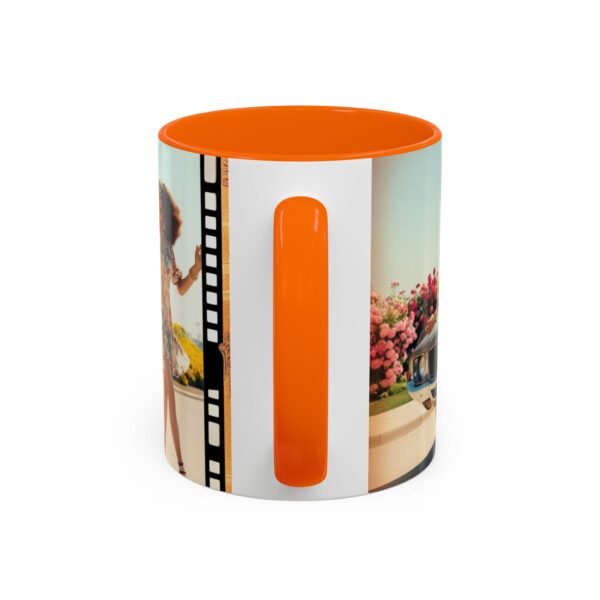Retro Floral Accent Coffee Mug - Vintage Car Design, Fun Gift for Car Lovers, Floral Mug, Unique Coffee Cup, 11oz & 15oz - Image 49