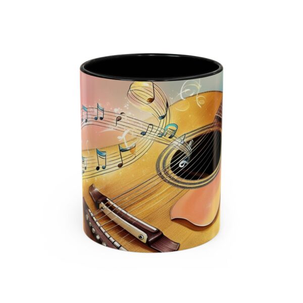Musical Guitar Accent Coffee Mug - Perfect Gift for Music Lovers, Art Decor, Coffee Fans, Birthday Gift, Home & Kitchen - Image 4