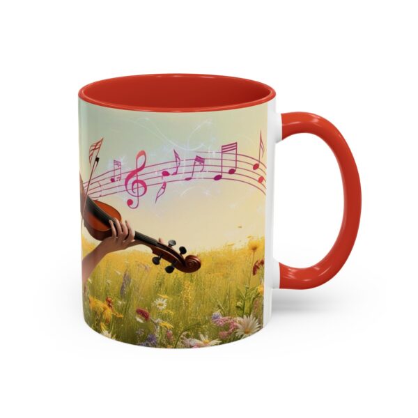 Musical Nature Scene Coffee Mug, Perfect Gift for Musicians, Birthday, Garden Lovers, Relaxation, Floral Art, Home Decor - Image 16