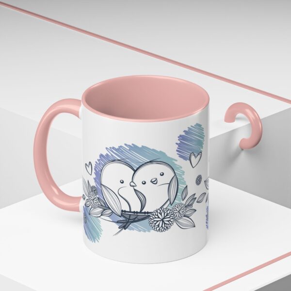 Whimsical Birds Coffee Mug, Cute Couples Gift, Love Mug for Her, Floral Tea Cup, Cozy Home Decor - Image 20