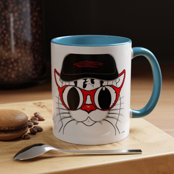 Cool Cat Accent Coffee Mug, Fun Cat Lover Gift, Unique Cat Art Mug, Coffee Lover Gift, Pet Owner Accessory, Quirky Home Decor - Image 43