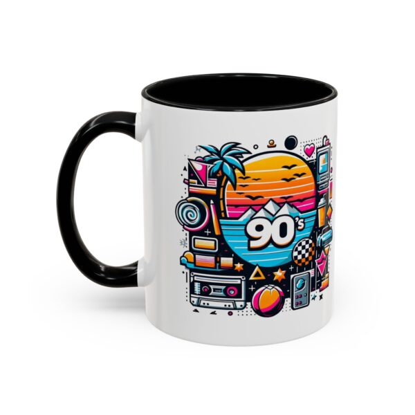 Retro 90's Accent Coffee Mug | Vintage Style, Perfect Gift for Nostalgia Lovers, Ideal for Home & Office, Daily Use - Image 4