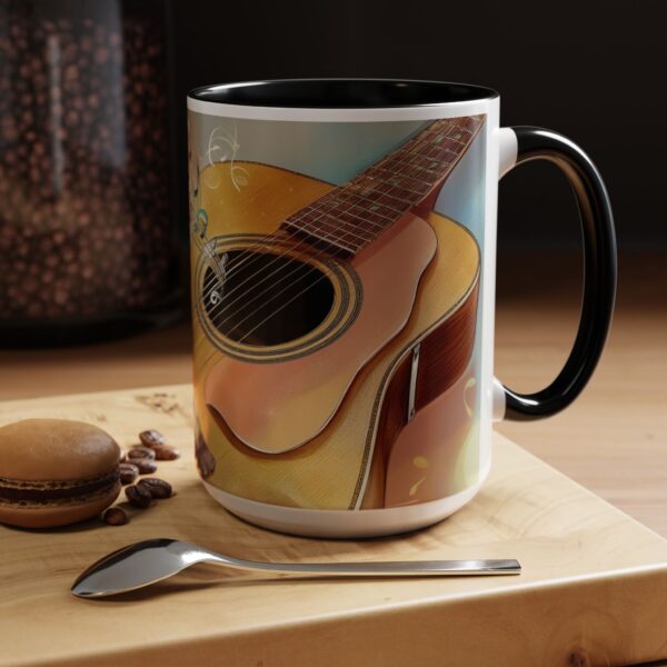 Musical Guitar Accent Coffee Mug - Perfect Gift for Music Lovers, Art Decor, Coffee Fans, Birthday Gift, Home & Kitchen - Image 11