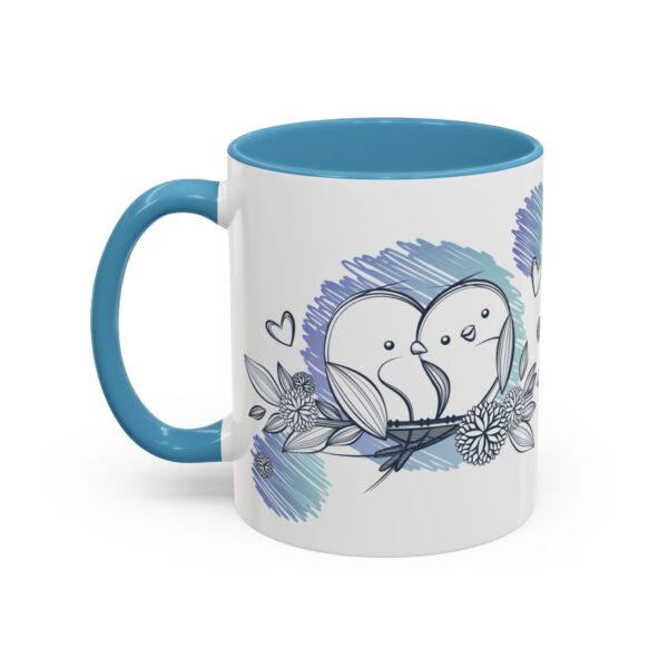Whimsical Birds Coffee Mug, Cute Couples Gift, Love Mug for Her, Floral Tea Cup, Cozy Home Decor - Image 4